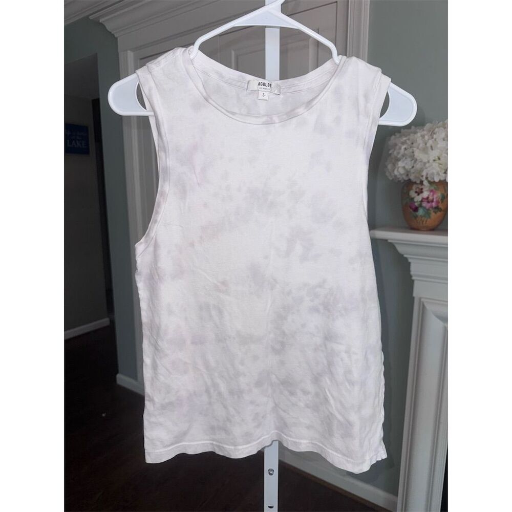 Agolde Women's Tie Dye Tank Top Scoop Neck‎ Sleeveless Size S